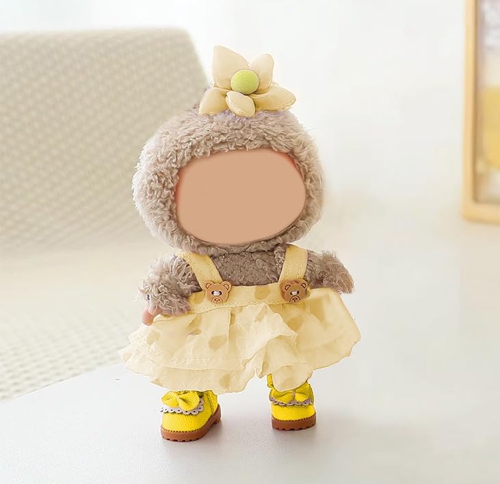 Jojedomo Compatible with Labubu Doll Shoes for 17cm Doll,Shoes Used for Labubu Accessories (GZA-Yellox) - Image 2